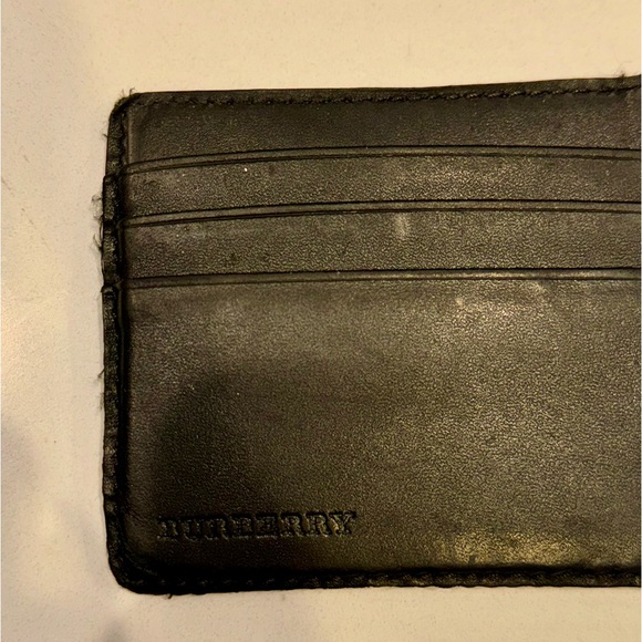 Burberry check print mens thin clip wallet - Picture 2 of 8